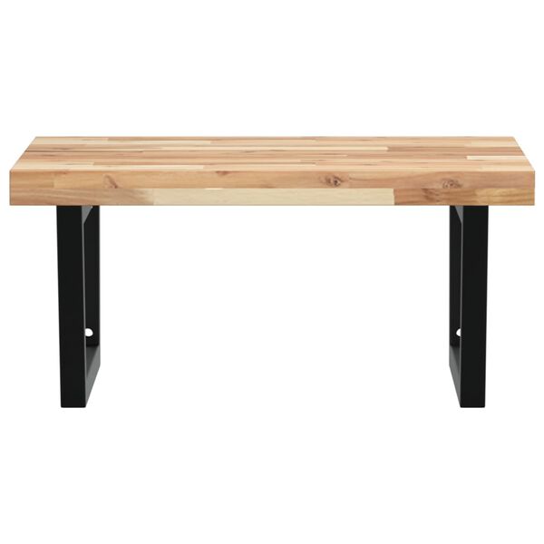 vidaXL Polica pod um&yacute;vadlo n&aacute;stenn&aacute; oceľ a ak&aacute;ciov&yacute; mas&iacute;v