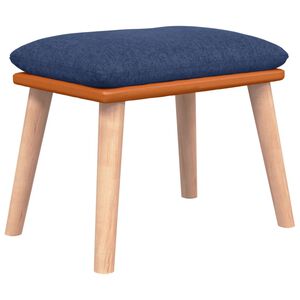 vidaXL Podnožka modr&aacute; 45x29,5x35 cm l&aacute;tka a umel&aacute; koža