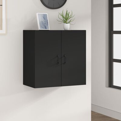 vidaXL Nástenná skrinka, čierna 60x31x60 cm, kompozitné drevo