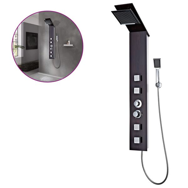 vidaXL Hned&yacute; sprchov&yacute; panel, sklenen&yacute; dizajn