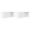 vidaXL Roh na skladovanie CD 2 ks Biela 40 x 17 x 17 cm