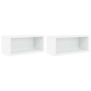 vidaXL Roh na skladovanie CD 2 ks Biela 40 x 17 x 17 cm
