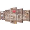 vidaXL Sada obrazov na stenu s n&aacute;pisom Home Sweet Home 100 x 50 cm