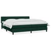 vidaXL Posteľn&yacute; r&aacute;m boxsping s matracom tmavozelen&yacute; 200x220 cm zamat