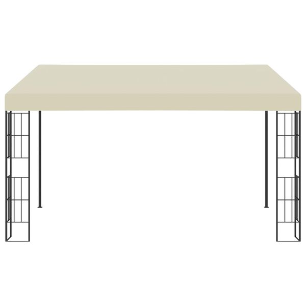 vidaXL Nástenný altánok 3x4 m krémový látkový