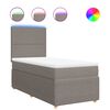 vidaXL Posteľn&yacute; r&aacute;m boxspring s matracom sivohned&yacute; 90x190 cm l&aacute;tka