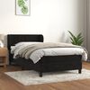 vidaXL Posteľn&yacute; r&aacute;m boxspring s matracom čierny 90x190 cm zamat