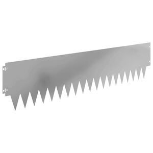 vidaXL Obrubn&iacute;k tr&aacute;vnika 10 ks 103 x 25 cm Oceľ Strieborn&aacute;