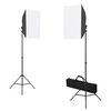 vidaXL Fotografick&eacute; vybavenie so softboxami, pozad&iacute;m a reflektorom