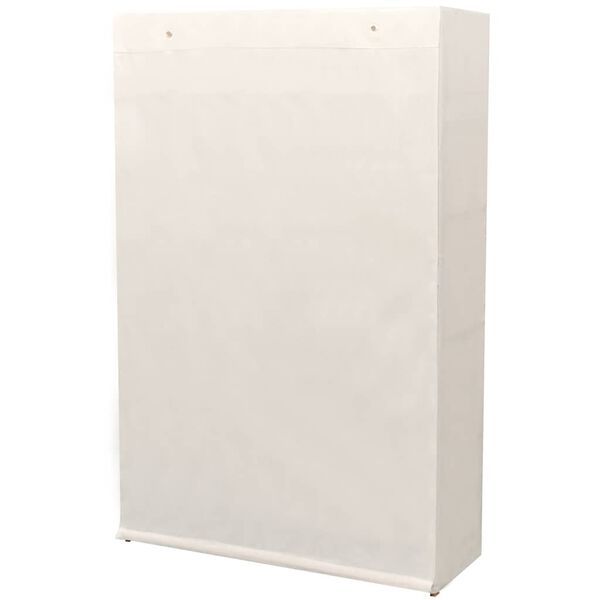 vidaXL Skriňa z látky a borovicového dreva, 110x40x170 cm