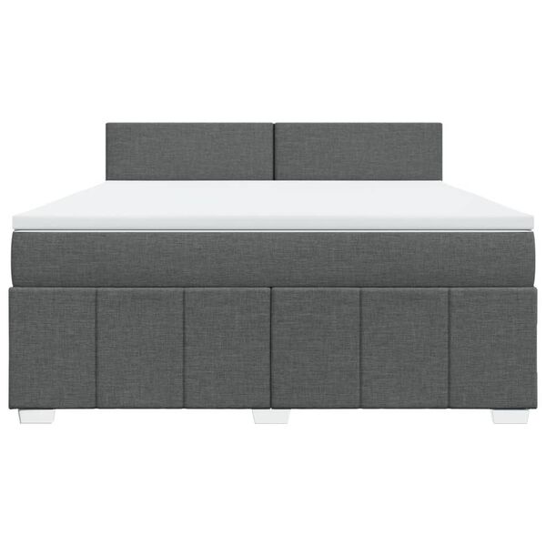vidaXL Boxspring posteľ s matracom tmavosiv&aacute; 180x200 cm l&aacute;tka