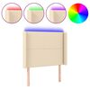 vidaXL Čelo postele s LED kr&eacute;mov&eacute; 93x16x118/128 cm l&aacute;tka