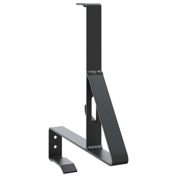 vidaXL Podpora str&aacute;žcu snehu 12 pcs Čierna 29,5 x 3 x 34,5 cm Oceľ