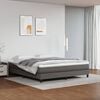 vidaXL Matrac s ta&scaron;tičkov&yacute;mi pružinami stredn&aacute; tvrdosť siv&yacute; 180x200x20 cm umel&aacute; koža