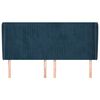 vidaXL Čelo postele so z&aacute;hybmi tmavomodr&aacute; 163x23x118/128 cm zamat