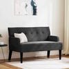 vidaXL Chesterfield lavica Čierna 112 x 65.5 x 75 cm Zamat