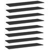 vidaXL Pr&iacute;davn&eacute; police 8 ks, leskl&eacute; čierne 100x30x1,5 cm, drevotrieska