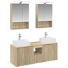 vidaXL Set kabinetov do k&uacute;peľne 5 pcs Dub sonoma Kompozitn&eacute; drevo