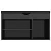 vidaXL Lavica na top&aacute;nky+podložka, leskl&aacute; čierna 80x30x47 cm