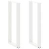 vidaXL Nohy barov&eacute;ho stola v tvare U, 2 ks, biele, 50 x (100-101) cm, oceľov&eacute;