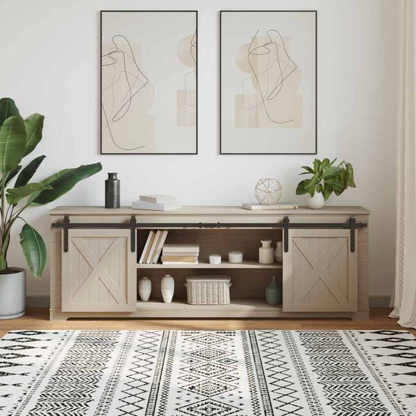 vidaXL Kovanie na posuvn&eacute; dvere skrinky 183 cm uhl&iacute;kov&aacute; oceľ