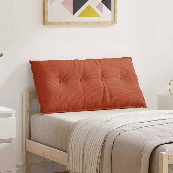 vidaXL Podu&scaron;ka na chrb&aacute;t Červenooranžov&aacute; 100 x 50 cm Kord&uacute;rov&aacute; tkanina