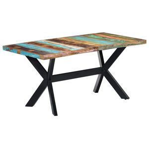 vidaXL Jed&aacute;lensk&yacute; st&ocirc;l 160x80x75 cm, recyklovan&yacute; mas&iacute;v