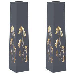 vidaXL Sol&aacute;rne LED svetlo na chodn&iacute;k 2 ks Tepl&aacute; biela 18 x 18 x 80 cm