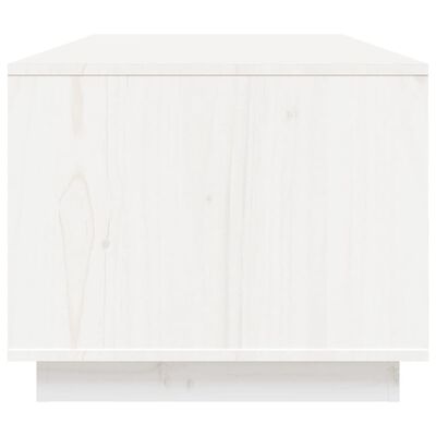 vidaXL Konferenčný stolík biely 100x50x41 cm borovicový masív