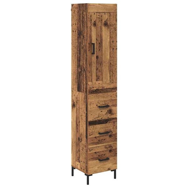 vidaXL Highboard Star&eacute; drevo 34,5 x 34 x 180 cm Kompozitn&eacute; drevo