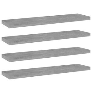 vidaXL Pr&iacute;davn&eacute; police 4ks, bet&oacute;novo siv&eacute; 40x10x1,5cm kompozitn&eacute; drevo