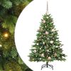 vidaXL Umel&yacute; vianočn&yacute; stromček s 150 LED-i Zelen&aacute; 120 cm PE a PVC