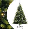 vidaXL Umel&yacute; skladac&iacute; vianočn&yacute; stromček 300 LED di&oacute;d Zelen&aacute; 180 cm