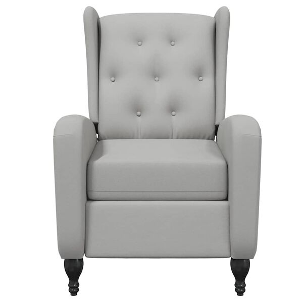 vidaXL Sklápacie masážne kreslo bledosivé zamatové