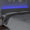 vidaXL Čelo postele s LED bledosiv&eacute; 200x5x78/88 cm l&aacute;tka