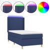 vidaXL Posteľ boxsping s matracom a LED modr&aacute; 80x200 cm l&aacute;tka