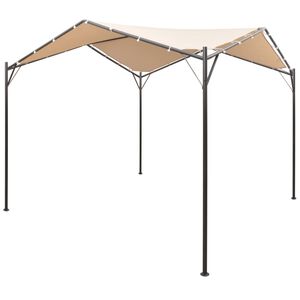 vidaXL Oceľov&yacute; alt&aacute;nok/pr&iacute;stre&scaron;ok/stan, 4x4 m, b&eacute;žov&yacute;