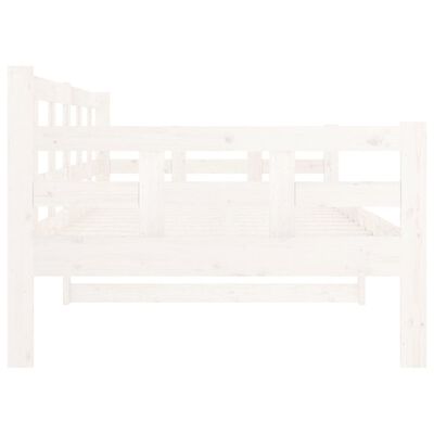 vidaXL Denná posteľ biela borovicový masív 90x190 cm