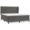 vidaXL Posteľn&yacute; r&aacute;m boxspring s matracom tmavosiv&yacute; 160x200 cm zamat