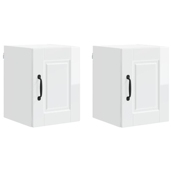 vidaXL Kuchynsk&aacute; skriňa 2 pcs Vysok&yacute; lesk bielej 30 x 31 x 40 cm