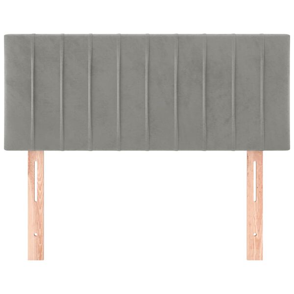 vidaXL Čelo postele bledosivé 80x5x78/88 cm zamat