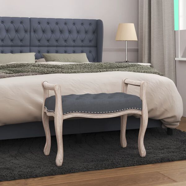 vidaXL Lavička tmavosiv&aacute; 80x45x60 cm zamat