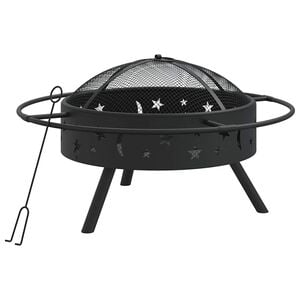 vidaXL Prenosn&eacute; ohnisko s kut&aacute;čom 70 cm XXL oceľ