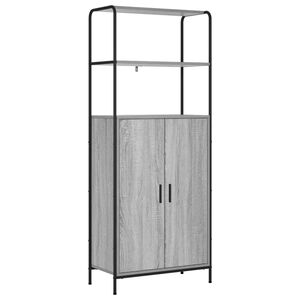 vidaXL Highboard Siv&yacute; Sonoma 40 x 33 x 161 cm Kompozitn&eacute; drevo