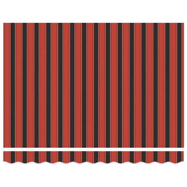 vidaXL Zaťahovacia mark&iacute;za oranžov&aacute; a hned&aacute; 3x2,5 m l&aacute;tka a hlin&iacute;k