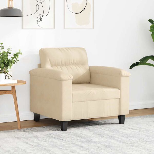 vidaXL Kreslo kr&eacute;mov&eacute; 60 cm mikrovl&aacute;knov&aacute; l&aacute;tka