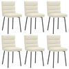 vidaXL Jedálenské stoličky 6 ks krémové zamatové
