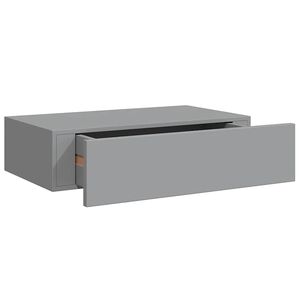 vidaXL N&aacute;stenn&aacute; z&aacute;suvkov&aacute; polica siv&aacute; 40x23,5x10 cm MDF