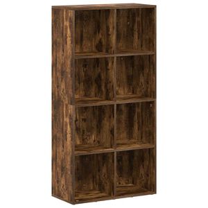 vidaXL Knižnica/komoda dymov&yacute; dub 66x30x130 cm spracovan&eacute; drevo