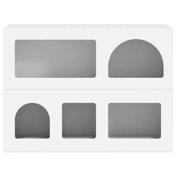 vidaXL Serv&iacute;rovacia skriňa Biela 80,5 x 35 x 59 cm Kompozitn&eacute; drevo